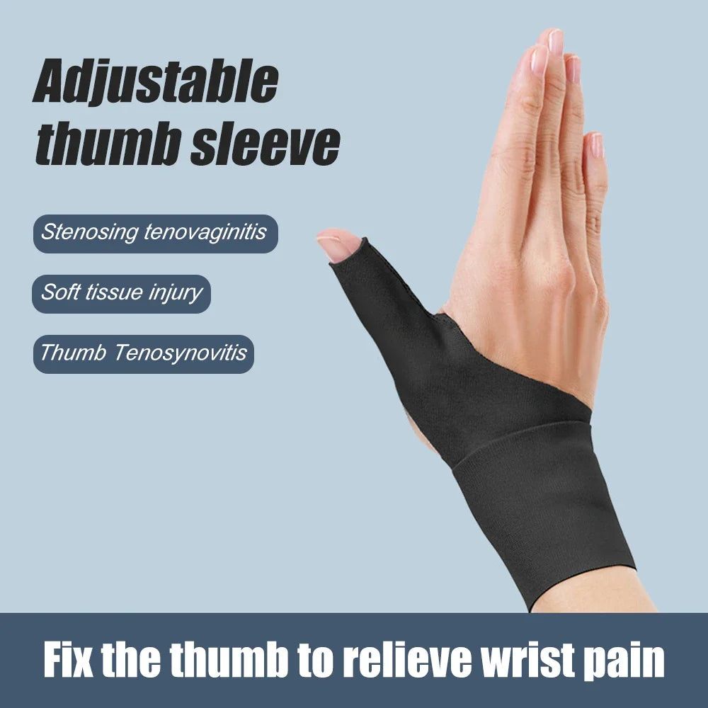 1Pcs Thumb Wrist Support Brace, Elastic Arthritis Fingerless Glove for Pain Relief, Wrist Compression Sleeve Splint for Sprained