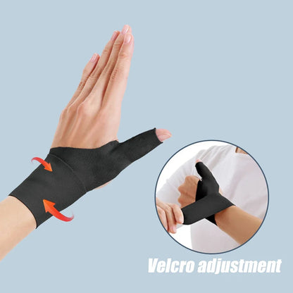 1Pcs Thumb Wrist Support Brace, Elastic Arthritis Fingerless Glove for Pain Relief, Wrist Compression Sleeve Splint for Sprained