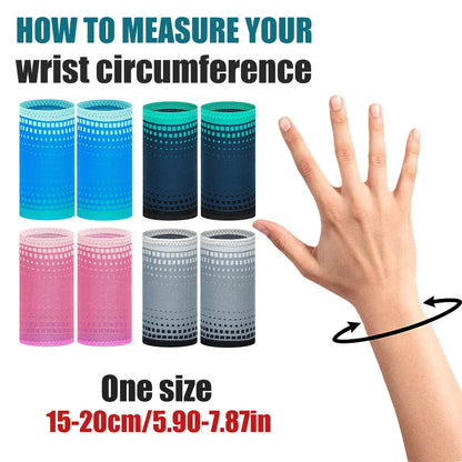 2Pcs Wrist Band Nylon Knitted - Light, Elastic & Breathable - Men, Women - for Sweat, Sports, Exercise, Workout, Gym