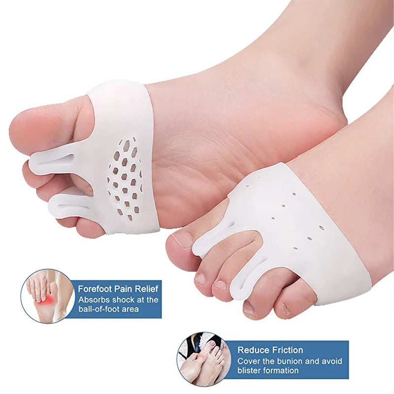 2Pcs Gel Metatarsal Pads Ball of Foot Cushions, Bunion Pad  and Toe Separator