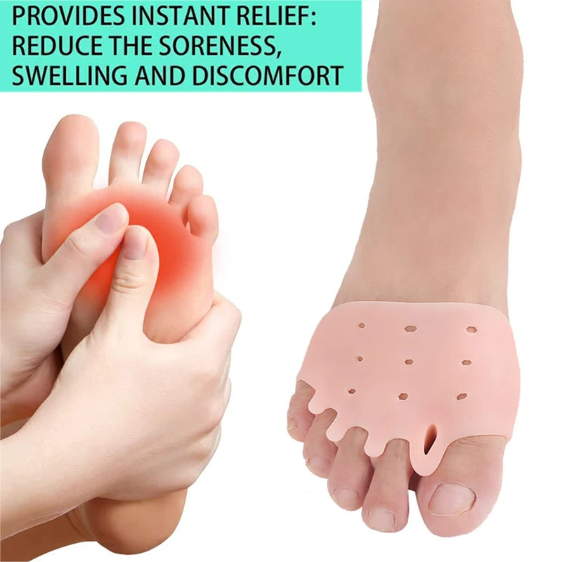 2Pcs Metatarsal Pads Gel Toe Separators Bunion Corrector Cushion