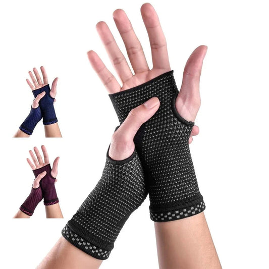 GOMOREON Wrist Compression Sleeves for Carpal Tunnel and Pain Relief Treatment, Wrist Support for Women and Men