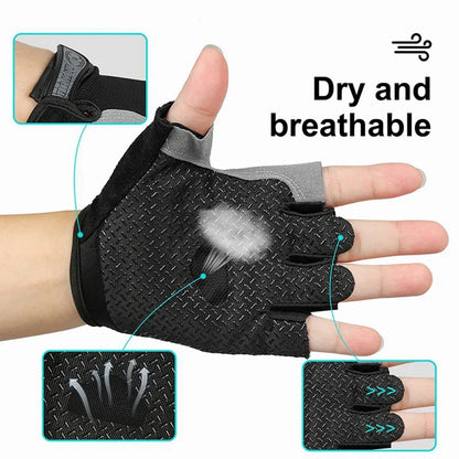 Cycling Gloves for Men/Women Anti Slip Shock Absorbing Biking Gloves Half Finger Gel Pad Bicycle Gloves Breathable Bike Glove