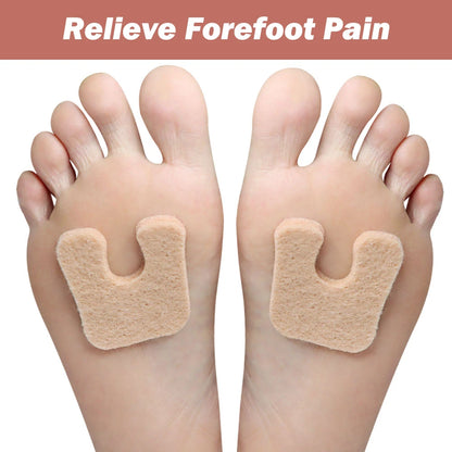 2/4Pcs U-Shaped Felt Callus Pads Self Adhesive Forefoot Pads Protect Calluses from Rubbing on Shoes Reduce Heel Pain