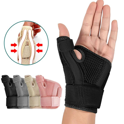 1Pcs Flexible Splint Wrist Thumb Support Brace for Tendonitis Arthritis Breathable Thumb Protector Guard Fits Right & Left Hand