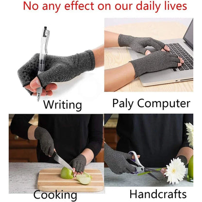 1Pair Arthritis Gloves Wrist Support Joint Pain Relief Hand Brace Women Men Therapy Wristband Compression Gloves