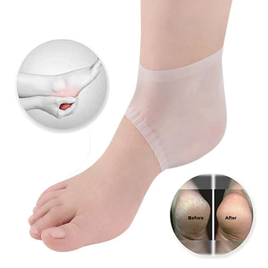 2Pcs/Pair Gel Heel Protectors for Heel Pains Heel Cushions Cups for Blister Cracked Foot Plantar Fasciitis Spur Relief