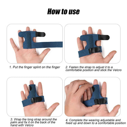 1Pcs Adjustable Finger Splint Brace for All Fingers Tendon Release Pain Relief Built-in Aluminum Alloy Mallet Finger Brace