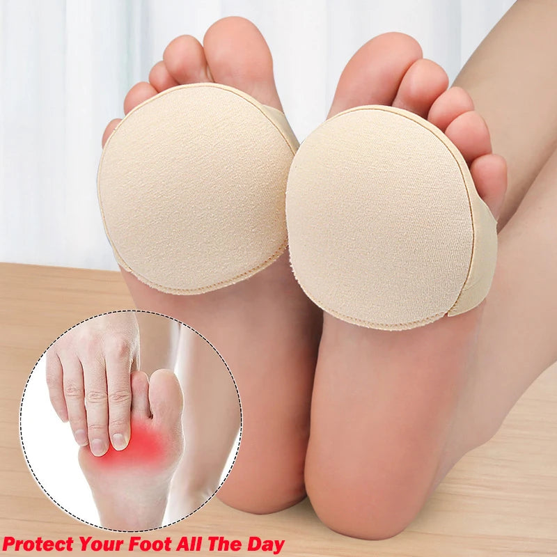 2/4Pcs Metatarsa Pads Soft Ball of Foot Cushions Prevention Pain Relief Honeycomb Fabric High Heels Invisible Socks