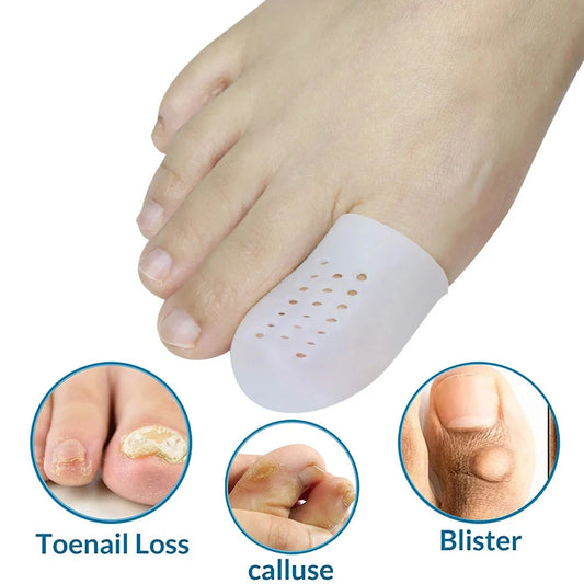 2Pcs Gel Big Toe Protectors reathable Toe Caps Toe Covers with Holes for Corns Calluses Blister and Ingrown Toenails