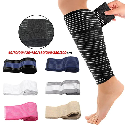 Elastic Calf Compression Bandage Leg Compression Sleeve for Men and Women, Compression Wraps Lower Legs for Stabilising Ligament