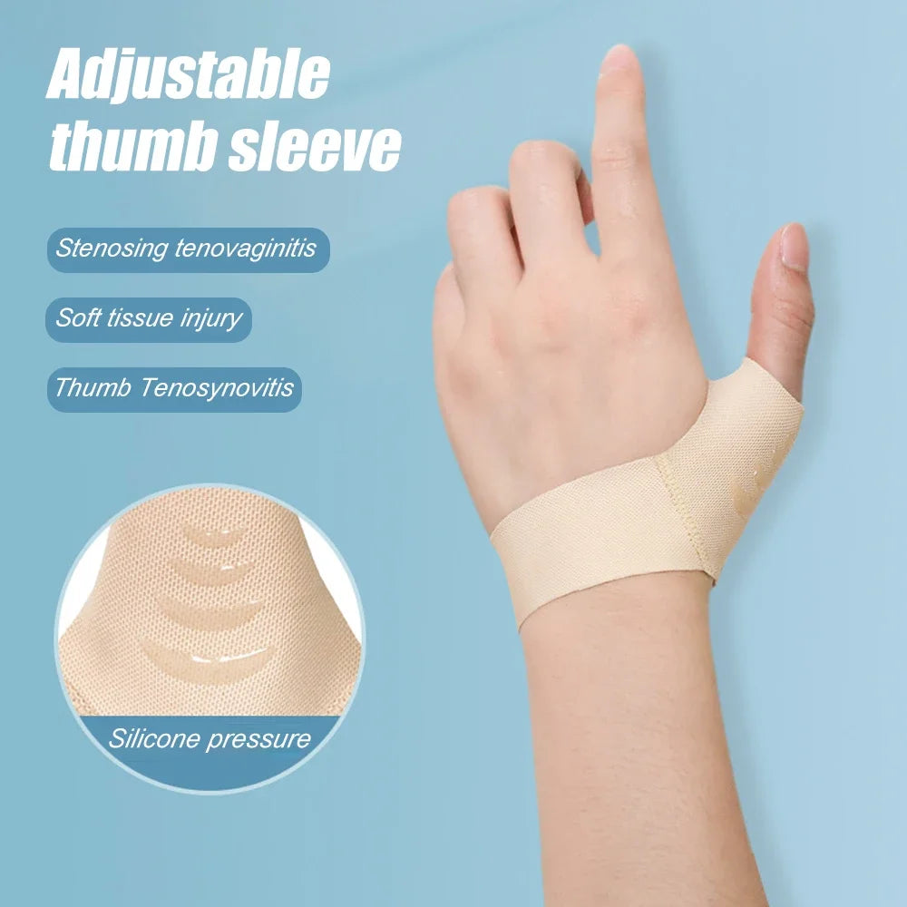 1Pcs Elastic Thumb Support Brace Layer, Thumb Compression Sleeve Protector for Relieving Pain, Arthritis, Joint Pain, Tendonitis