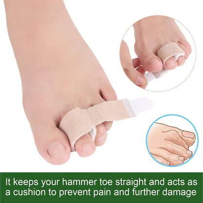 1/2/5Pcs Hammer Toe Straightener Toe Splint Wraps Bandages for Broken Crooked Overlapped and Hammertoes Foot Care Tool