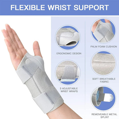 GOMOREON 1Pcs Adjustable Wrist Support Brace Carpal Tunnel Wrist Compression Wrap for Arthritis Tendinitis Pain Relief