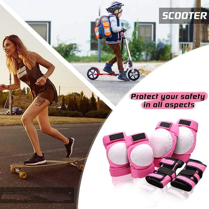 Protective Gear Set for Adult/Youth Knee Pads Elbow Pads Wrist Guards for Skateboarding Cycling Bike BMX Bicycle Scootering