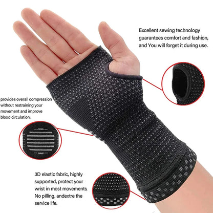 GOMOREON Wrist Compression Sleeves for Carpal Tunnel and Pain Relief Treatment, Wrist Support for Women and Men