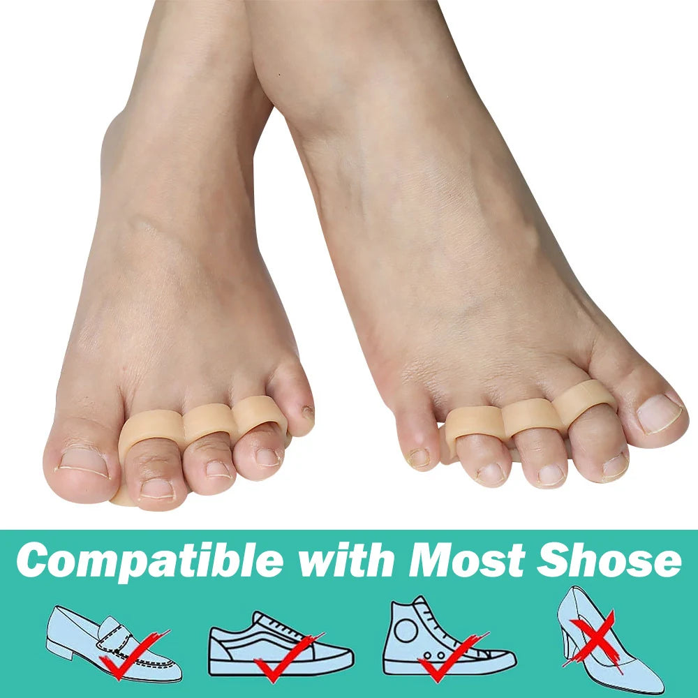 2Pcs Hammer Toe Crests Straightener Gel Toe Support