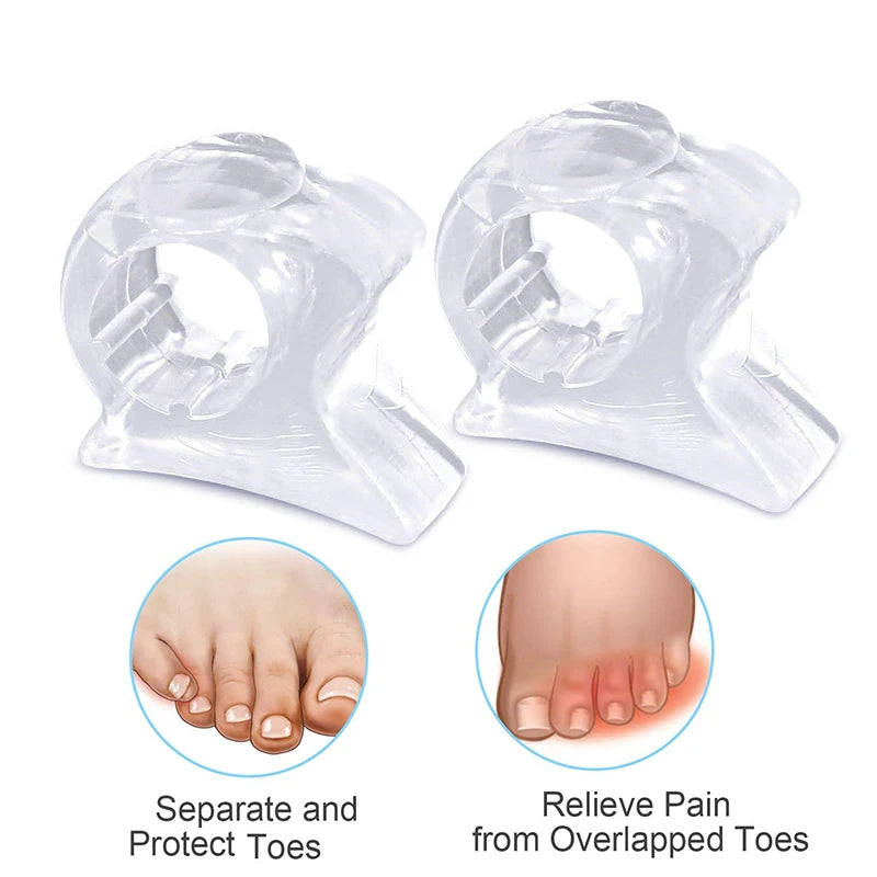 2Pcs/Pair Gel Toe Separators Spacers Bunion Corrector, Reduce Pain