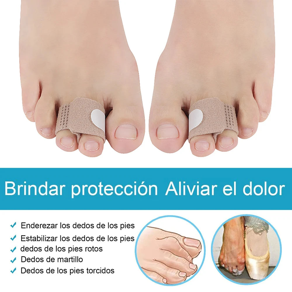 1/2/4/10Pcs Hammer Toe Straightener Hammer Toe Splints Toe Cushioned Bandages for Crooked Toes & Overlapping Toes