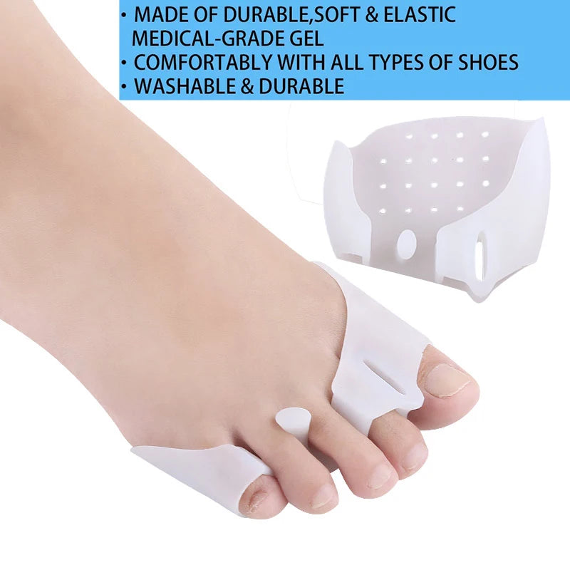 Forefoot Pads Gel  Spreader Bunion Corns Overlapping Toe Separator Foot Cushions