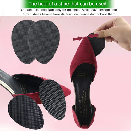 2Pcs Anti-Slip Shoe Stickers Self-Adhesive Shoe Grips Sole Protector for High Heel Shoes Pads on Bottom of Shoes