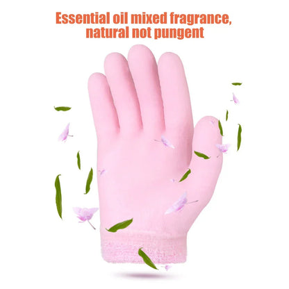 1Pair Spa Gloves Moisturizing Gel Gloves Heal Eczema Cracked Dry Skin Cracked hand, Cuticles for for Repair Treatment