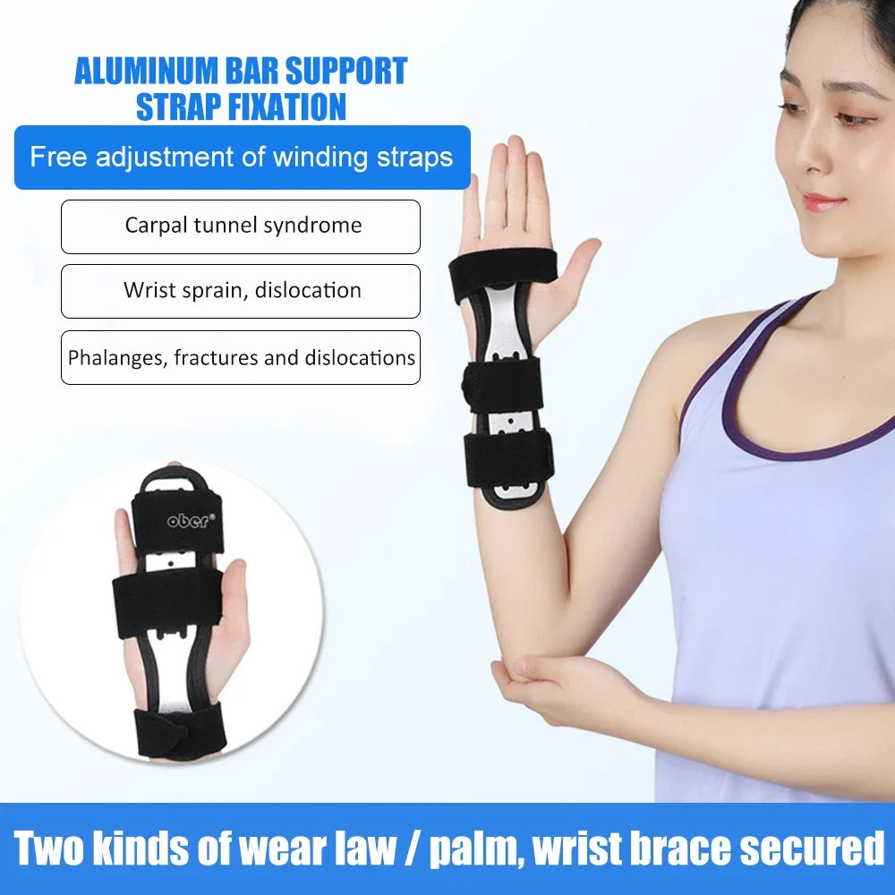 Wrist Hand Palm Brace Support with Metal Splint Stabilizer for Tendonitis, Arthritis, Sprains Strains, Carpal Tunnel Syndrome