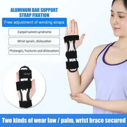 Wrist Hand Palm Brace Support with Metal Splint Stabilizer for Tendonitis, Arthritis, Sprains Strains, Carpal Tunnel Syndrome