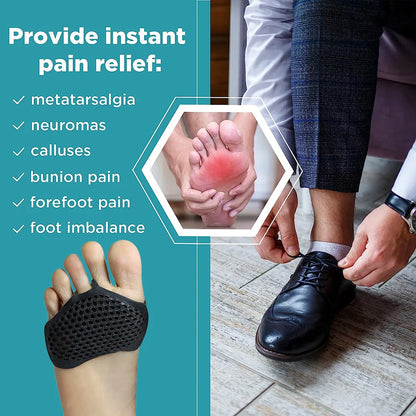 2Pcs Gel Metatarsal Pads Ball of Foot Cushions