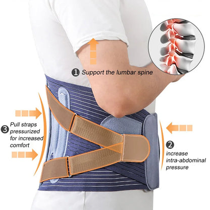 1Pcs Sports Back Support Belt for Men and Women Adjustable Safety Belt for Lifting Lower Back Support