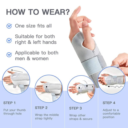 GOMOREON 1Pcs Adjustable Wrist Support Brace Carpal Tunnel Wrist Compression Wrap for Arthritis Tendinitis Pain Relief