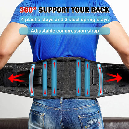 1Pcs Back Brace for Lower Back Pain for Women Men, Breathable Waist Support Pain Relief for Herniated Disc, Sciatica, Scoliosis