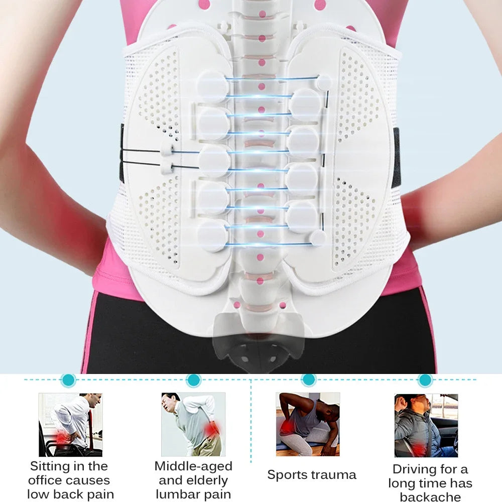 Lower Back Brace Lumbar Support Belt with Pulley System for Lower Back Pain Relief, Herniated Disc,Sciatica,Scoliosis Back Brace