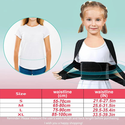 Posture Corrector for Kids and Teens, Updated Upper Back Posture Brace for Teenagers Boys Girls Spinal Support to Improve Slouch