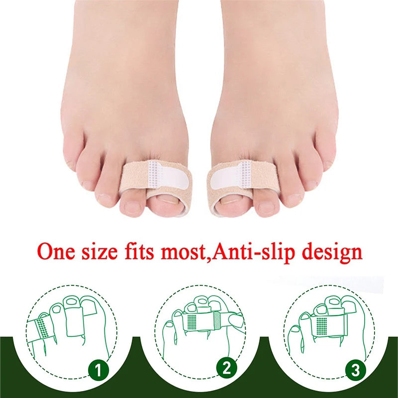 1/2/5Pcs Hammer Toe Straightener Toe Splint Wraps Bandages for Broken Crooked Overlapped and Hammertoes Foot Care Tool