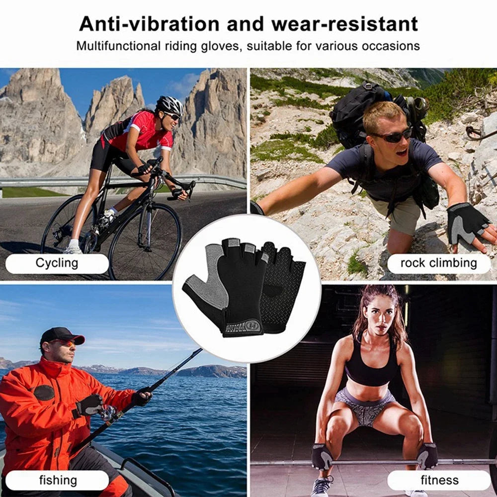 Cycling Gloves for Men/Women Anti Slip Shock Absorbing Biking Gloves Half Finger Gel Pad Bicycle Gloves Breathable Bike Glove