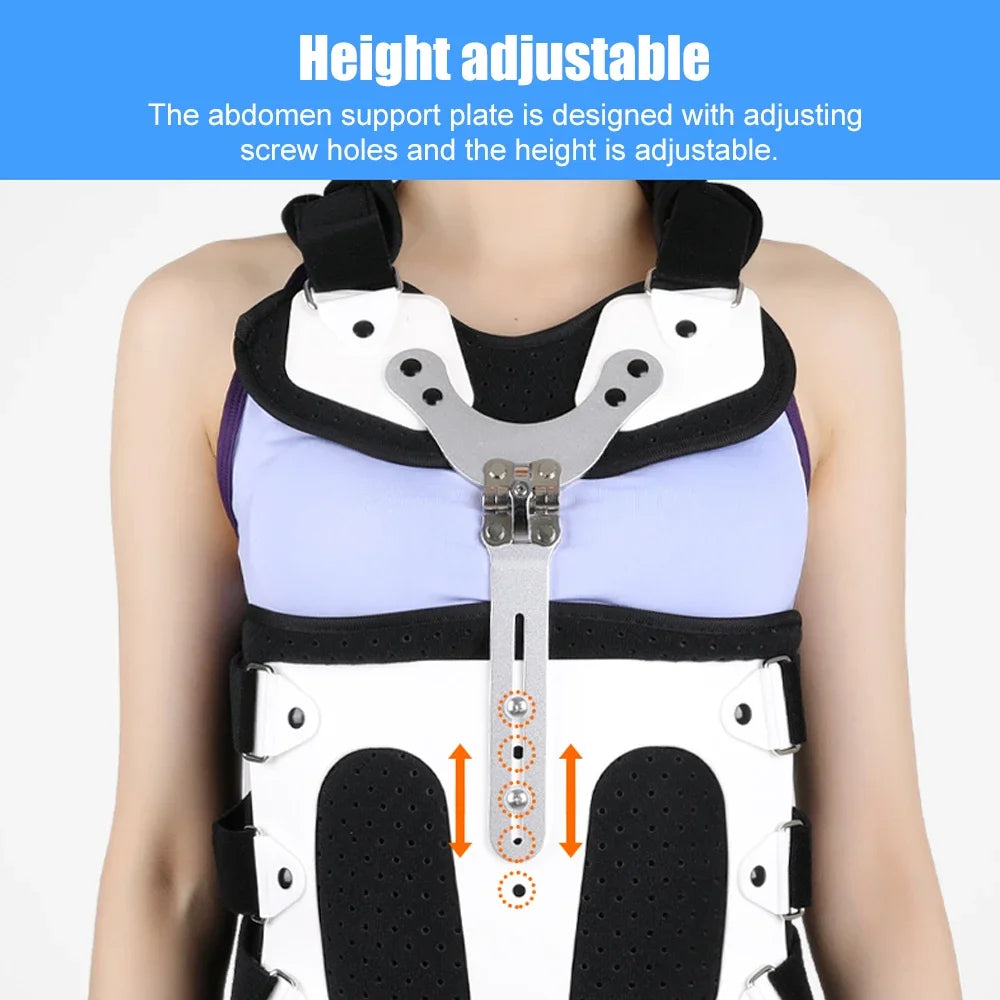 TLSO Inflatable Thoracolumbar Fixed Spinal Adjustable Back Brace for Kyphosis, Mild Scoliosis Post Surgery Support Hunchback