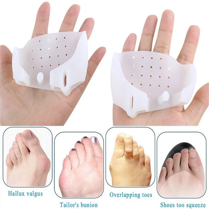 Forefoot Pads Gel  Spreader Bunion Corns Overlapping Toe Separator Foot Cushions