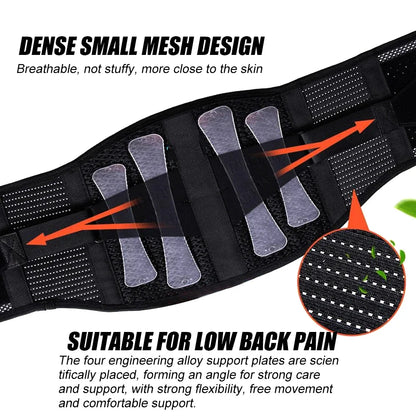 Back Brace for Men&Women Lower Back Pain, Adjustable Trainer Straps for Lower Back Core Support Belt, Relief from Herniated Disc