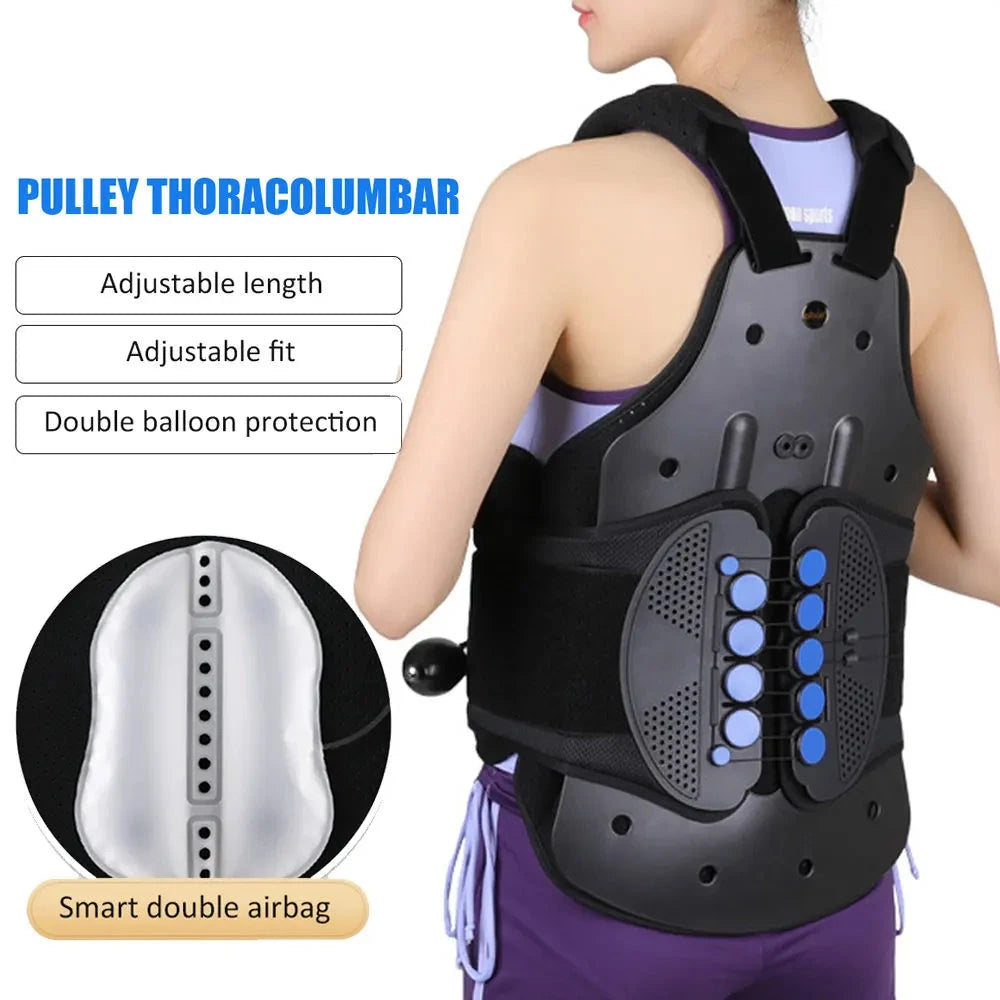 TLSO Thoracic Full Back Brace - Treat Kyphosis, Osteoporosis, Compression Fractures, Upper Spine Injuries, Pre or Post Surgery