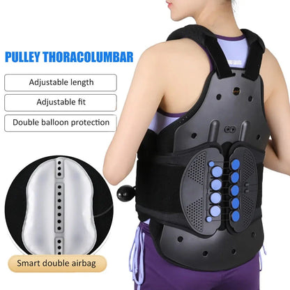 TLSO Thoracic Full Back Brace - Treat Kyphosis, Osteoporosis, Compression Fractures, Upper Spine Injuries, Pre or Post Surgery