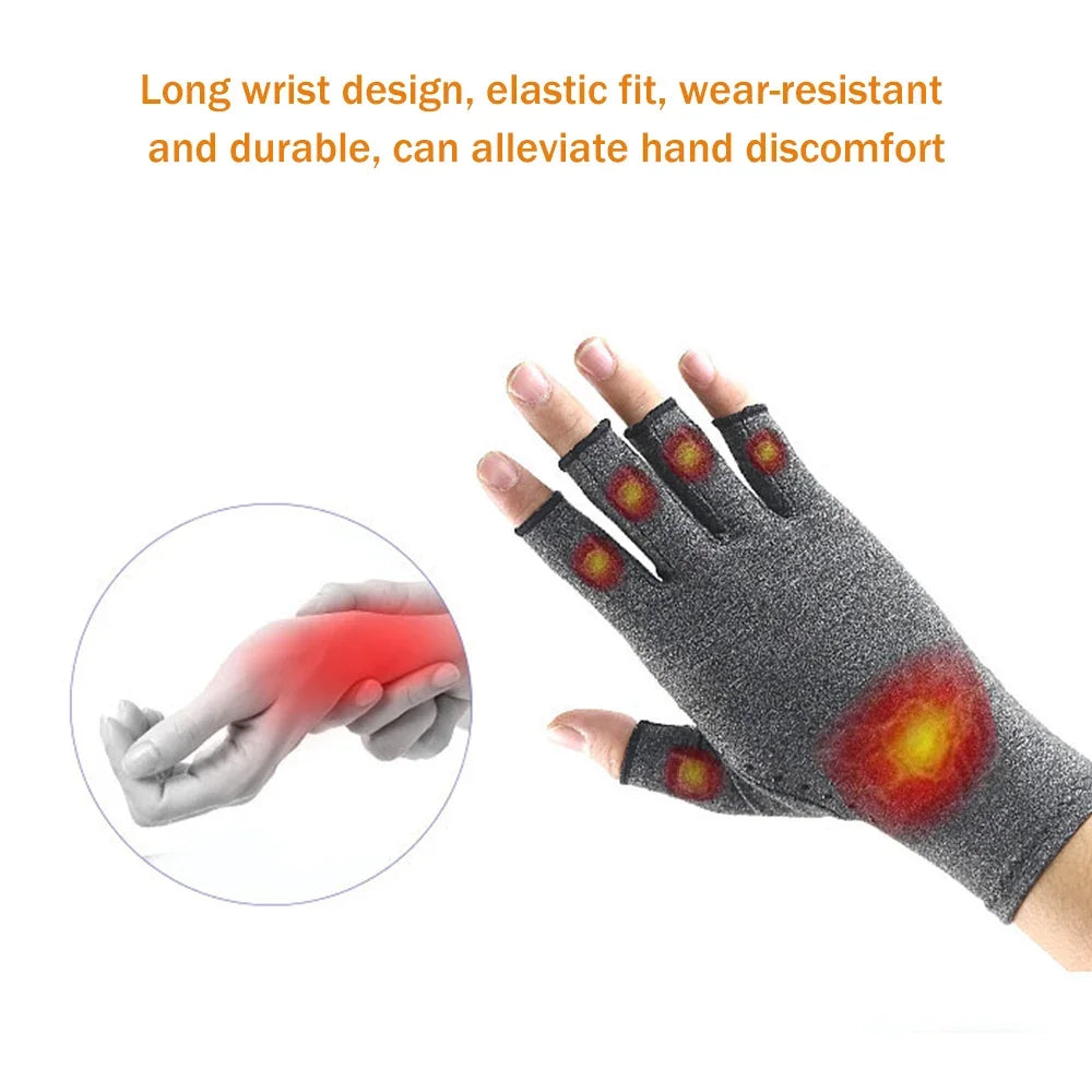 1Pair Unisex Compression Arthritis Gloves Wrist Support Cotton Joint Pain Relief Hand Brace Women Men Therapy Wristband