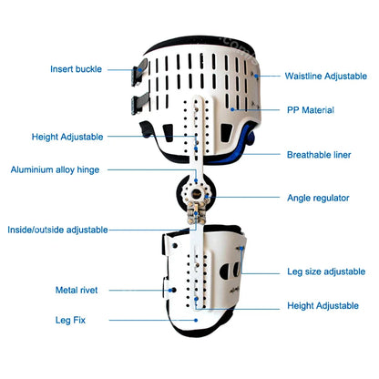 Hip Stabiliser Support Brace Corrector Hinged Hip Abduction Orthosis for Hip Groin Hamstring Thigh Sciatic Nerve Pain Relief