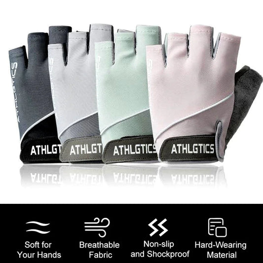 1Pair Workout Gloves Men Women Gym Lifting Fitness Climbing Exercises Work Out Wrist Belt Shock Absorb Foam Pad Palm Crossfit