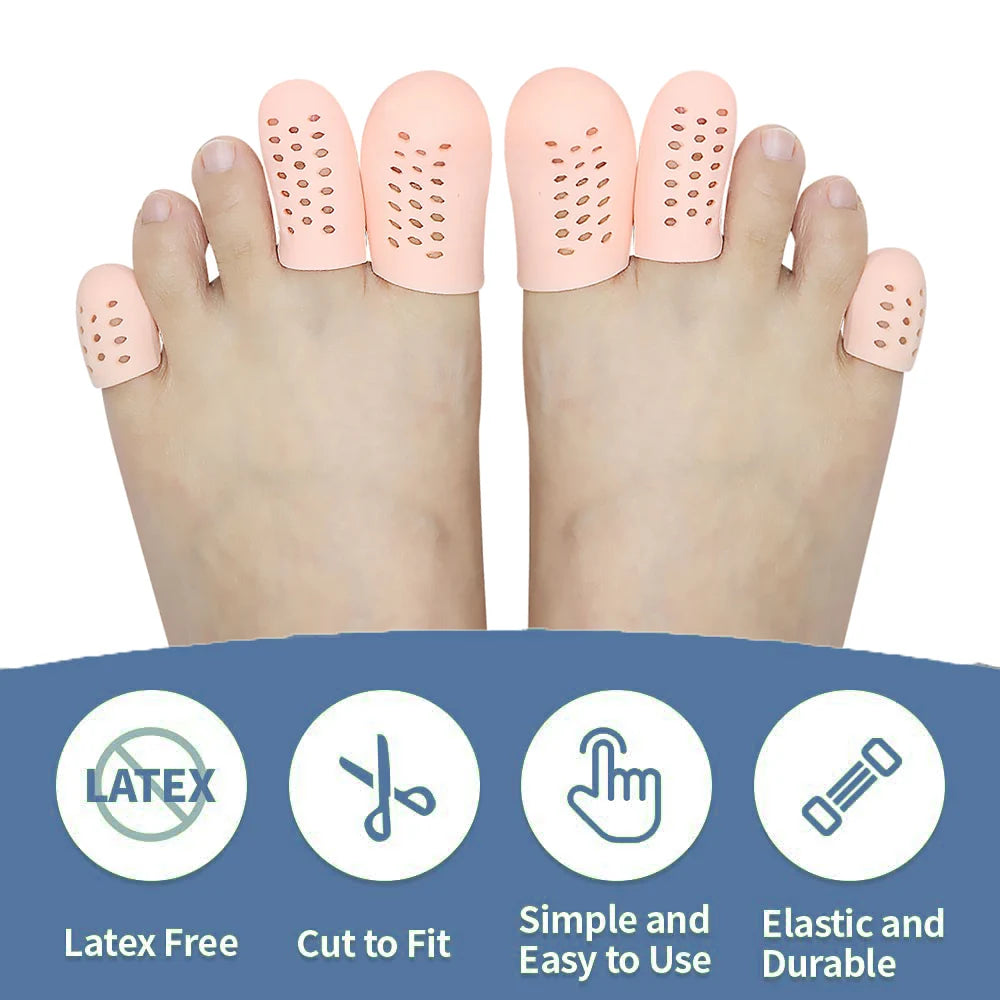 Breathable Toe Protector Toe Cover Sleeves with Holes Provides Relief from Missing or Ingrown Toenails