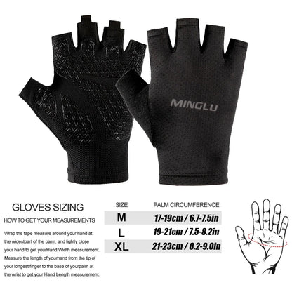 Cycling Gloves Road Bike Light Weight Padded Half Finger Gloves Bicycle Breathable Anti-Slip Shock-Absorbing Glove for Men Women