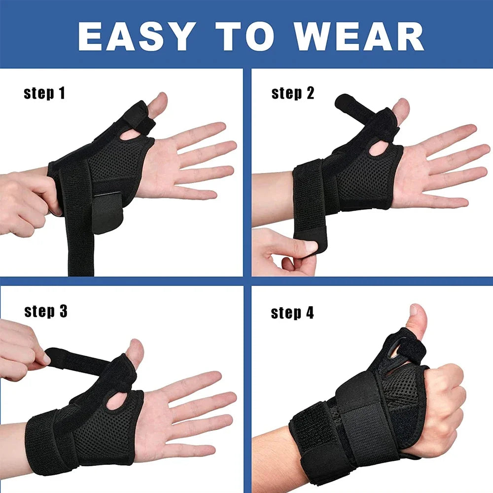 1Pcs Sports Wrist Brace Sprain Prevention Wrist Protector Adjust-to-Fit Thumb Stabilizer,  For Men and Women