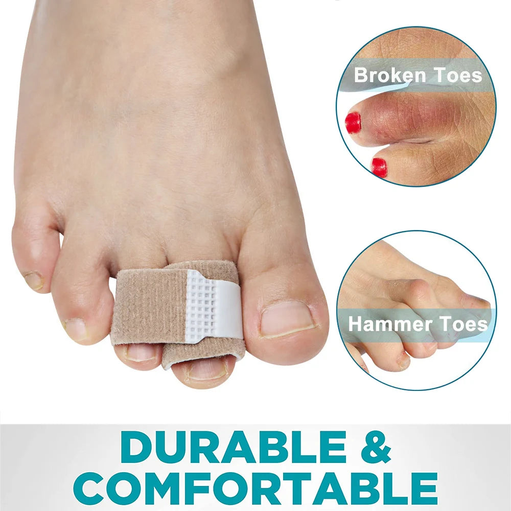 1/2/5/10Pcs Hammer Toe Straightener Toe Splints Wraps Toe Cushions Bandages for Hammertoe Crooked & Overlapping Toes