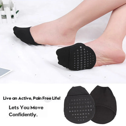 2Pcs/Bag Ball of Foot Cushion Socks Toe Topper Half Forefoot Pads Non-Slip Pain Relief