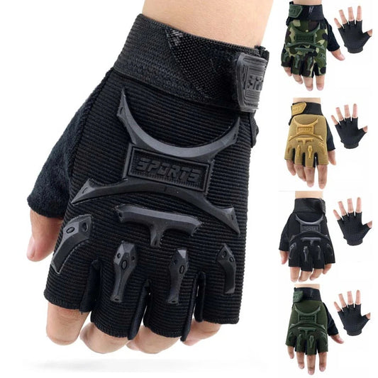 1Pair Kids Cycling Gloves Half Finger Bike Gloves Non-Slip Mitten Outdoor Sports Roller Skating Gloves for Boys and Girls